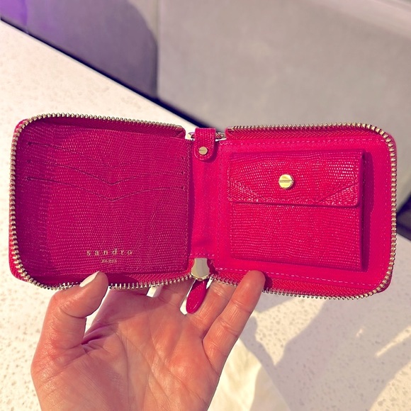 Sandro Wallet on Chain Mini Bag Hot Pink - Picture 1 of 4